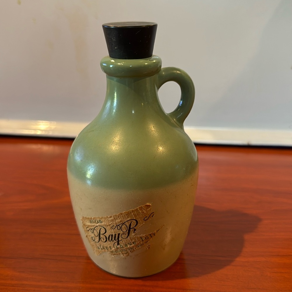 Vintage Avon Jug Bay Rum After Shave Lotion Glass Bottle. Empty